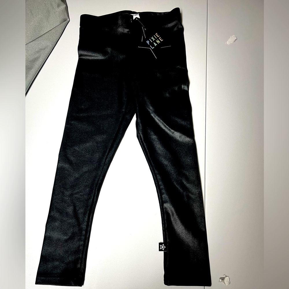 PixieLane liquid leggings in black- NWT
